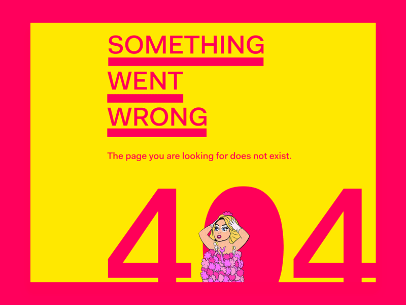 Miss Vanjie 404 page dailyui dailyui 008 web design