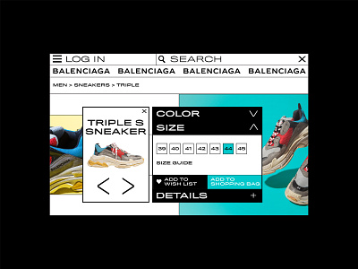 Balenciaga balenciaga brand design dailyui dailyui 012 uidesign web design