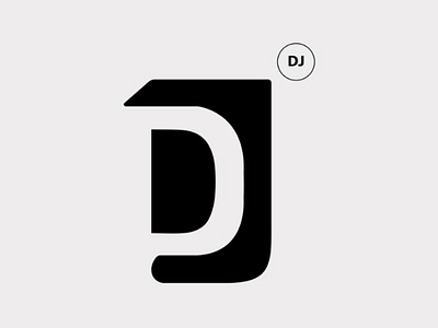 DJ letter combination brand logo ui vector plan design