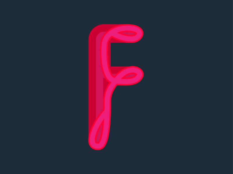 letter F dribblegraphic artwork calligraphy letterdesign lettermark type art typography design