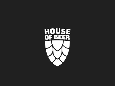 House Of Beer beer branding hop logo logo design mark shield symbol