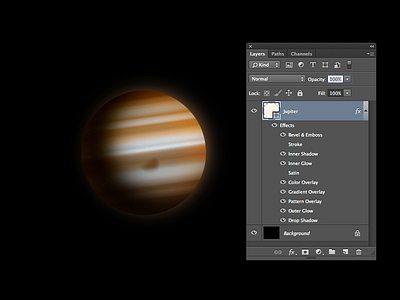 One Layer Style - Jupiter jupiter one layer style planet space style