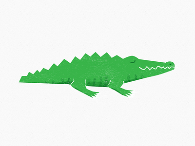 A for Alligator alligator green illustration snooze