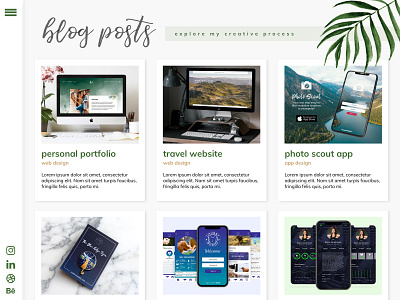 Personal Portfolio Blog branding design web web design website