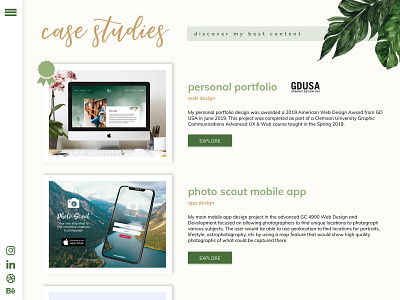 Personal Portfolio Case Studies branding design web web design website