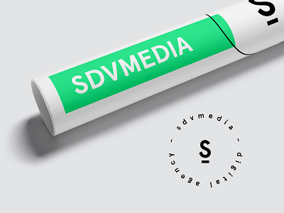 Sdv agency green grey logo logotype style tube