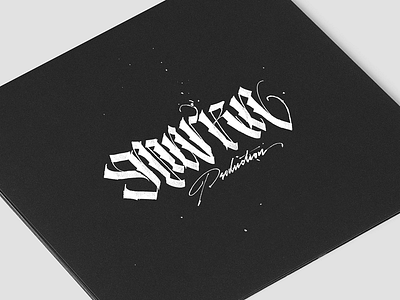 Marka Prod black calligraphy gothic logo parallel pilot script typography