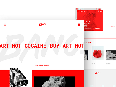 BANC! Buy Art Not Cocaine art concept design grid interaction ui ux web wip