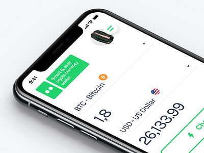 oo - Smart & easy crypto currency wallet app cryptocurrency finance iphone iphonex mockup ui ux wallet web