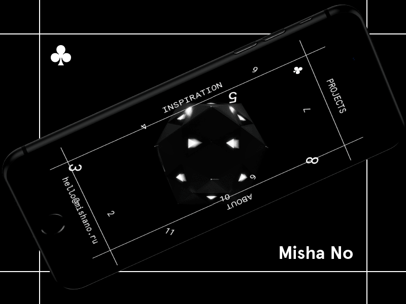 Misha No ♣︎ Personal portfolio art gallery inspiration interaction mishano portfolio ui ux web