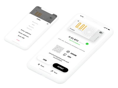 Tangem App app application cryptocurrency design minimal sketch ui ux web white