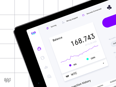 Waltonchain Wallet App Web app artdirection concept cryptocurrency design digital finance grid layout mishano mockup ui ux web