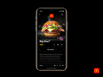 McDonald's concept refresh app artdirection concept design digital grid iphone layout mishano mockup ui ux web webdesign wip