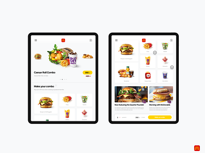 McDonald's concept refresh artdirection concept design digital grid layout mishano mockup ui ux web webdesign wip