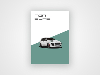 Porsche Cayenne Poster car cayenne illustration modern porsche poster poster design