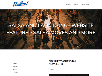 Bailar! website branding design logo salsa web