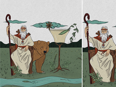 Deity in Slavic mythology illustration procreate