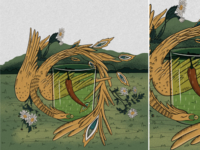 Firebird illustration procreate