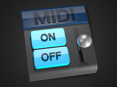 MIDI Friend Icon 3d app blender button icon mac midi