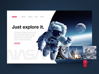 NASA art graphic graphicdesign nasa ui uidesign uiux ux uxdesign web webdesign