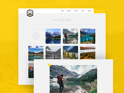 Hiking gallery art gallery graphic graphicdesign hiking logo ui uiux ux web webdesign