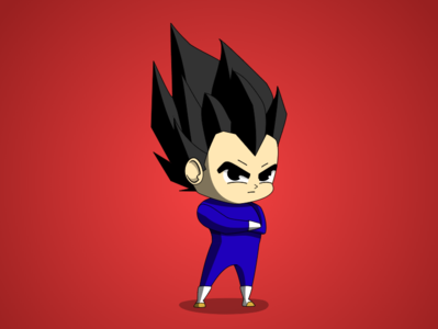 Vegeta Chibi caricature characters characters design chibi dbz dragonball dragonball z drawing fanart illustration vectorart vegeta