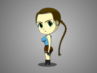 Lara Croft Chibi tomb raider lara croft game art illustration art illustration fanart drawing dibujo chibi characterdesign character concept character art character caricatures caricature caricatura