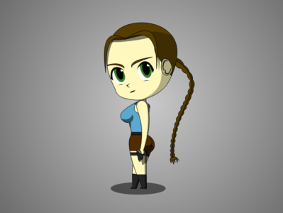 Lara Croft Chibi caricatura caricature caricatures character character art character concept characterdesign chibi dibujo drawing fanart game art illustration illustration art lara croft tomb raider