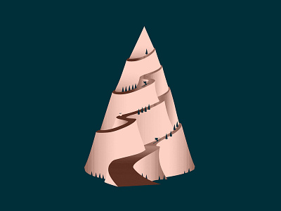 Christmas Tree abtract art christmas graphic illustrator mountain natural peaks ski snow tree vector visualpun winter