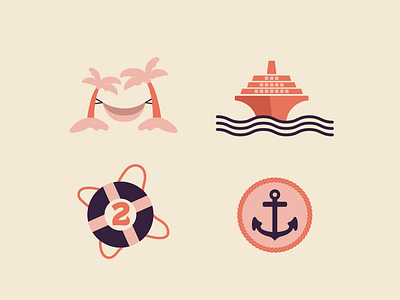 Cruise Icons cruise icons iconset palmtree ship vector