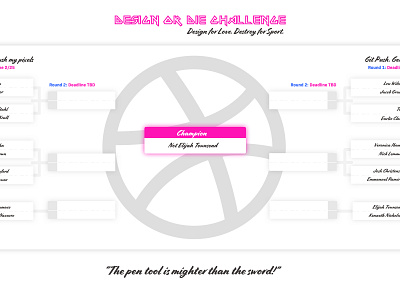 Design Or Die Challenge bracket dod