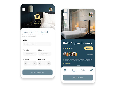 UI Challenge #1 - Hotel reservation app branding design prototyping ui ux