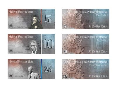 Updated American Currency Designs