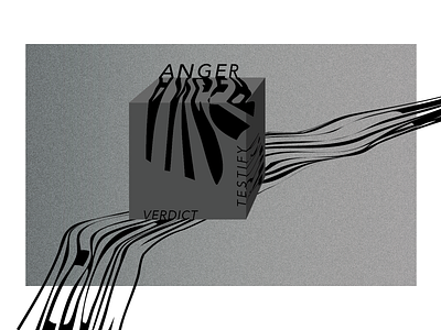 Anger-Poster 3d black and white logo design grainy posters typogaphy