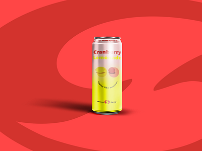 Ocean Spray Branding branding can cranberry lemon mockup red redesign summer yellow