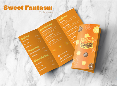 Sweet Fantasm branding branding logo candy coffee designs illustration logo logo design logodesign menu mockup orange print restaurant sweet typography vector