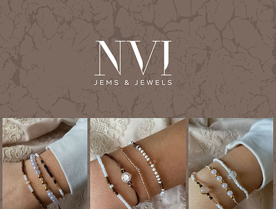 NVI Jewelry branding graphic design jems jewels logo logo design vector