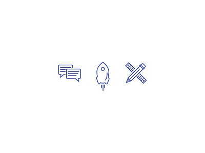 Chat, Rocket, Create Icons chat create icons measure message pencil ruler ui ux