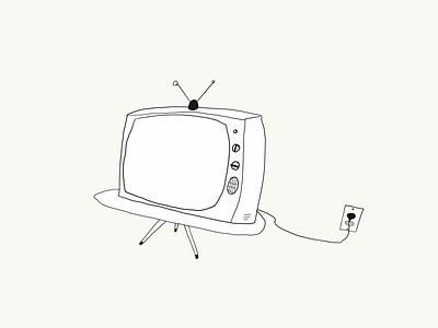 TV Party art drawing illustration television tv