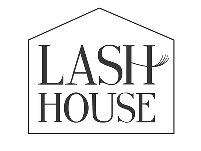 Lash house beauty center beauty logo brand and identity branding design logo typography