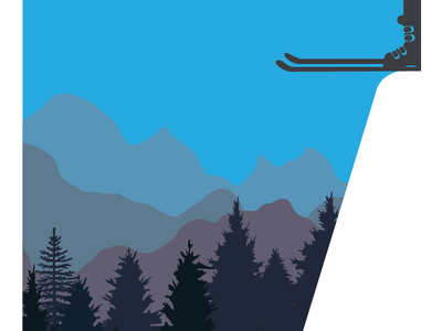 Leamings Leap Poster alps artwork design mountain poster ski graphics ski resort skier skiing