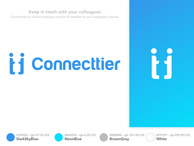 Connecttier Logo Design branding chat connect contact design logo message