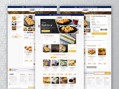 Mado Online Ecommerce Web Site baklava ecommerce ice cream online web