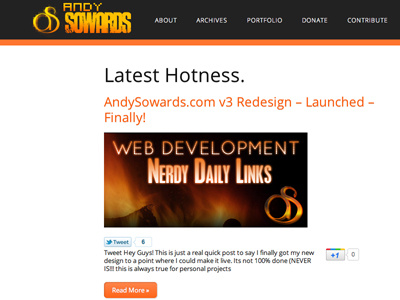 AndySowards.com Redesign v3 design development javascript jquery logo redesign site wordpress
