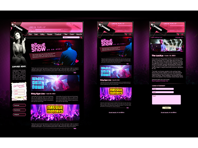 Exposed Music Website design ui webdesign