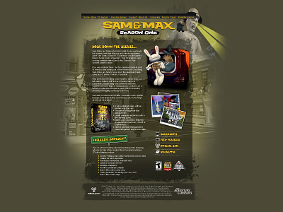 Sam and Max Video Game - Landing Page graphic design web webdesign