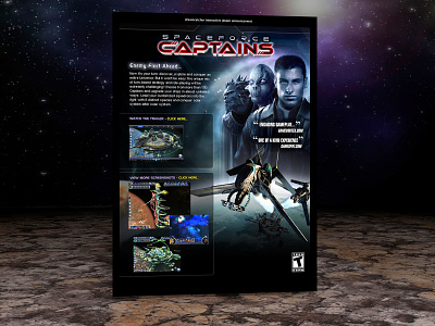 Spaceforce Captains Video Game design email graphic design marketing webdesign