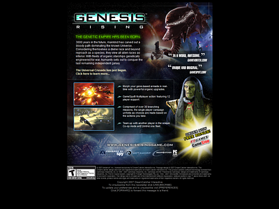 Genesis Rising Video Game design graphic design marketing production webdesign
