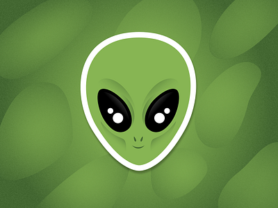 GREEN affinity affinity designer alien design graphic design green greenalien icon illustration print sticker vector