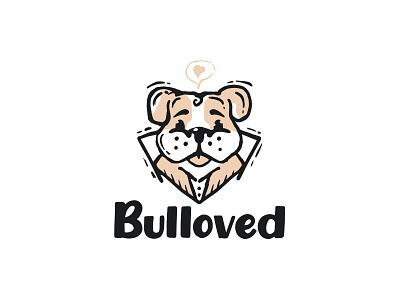 Bulloved dog logo